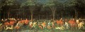 La caza en el bosque Renacimiento temprano Paolo Uccello